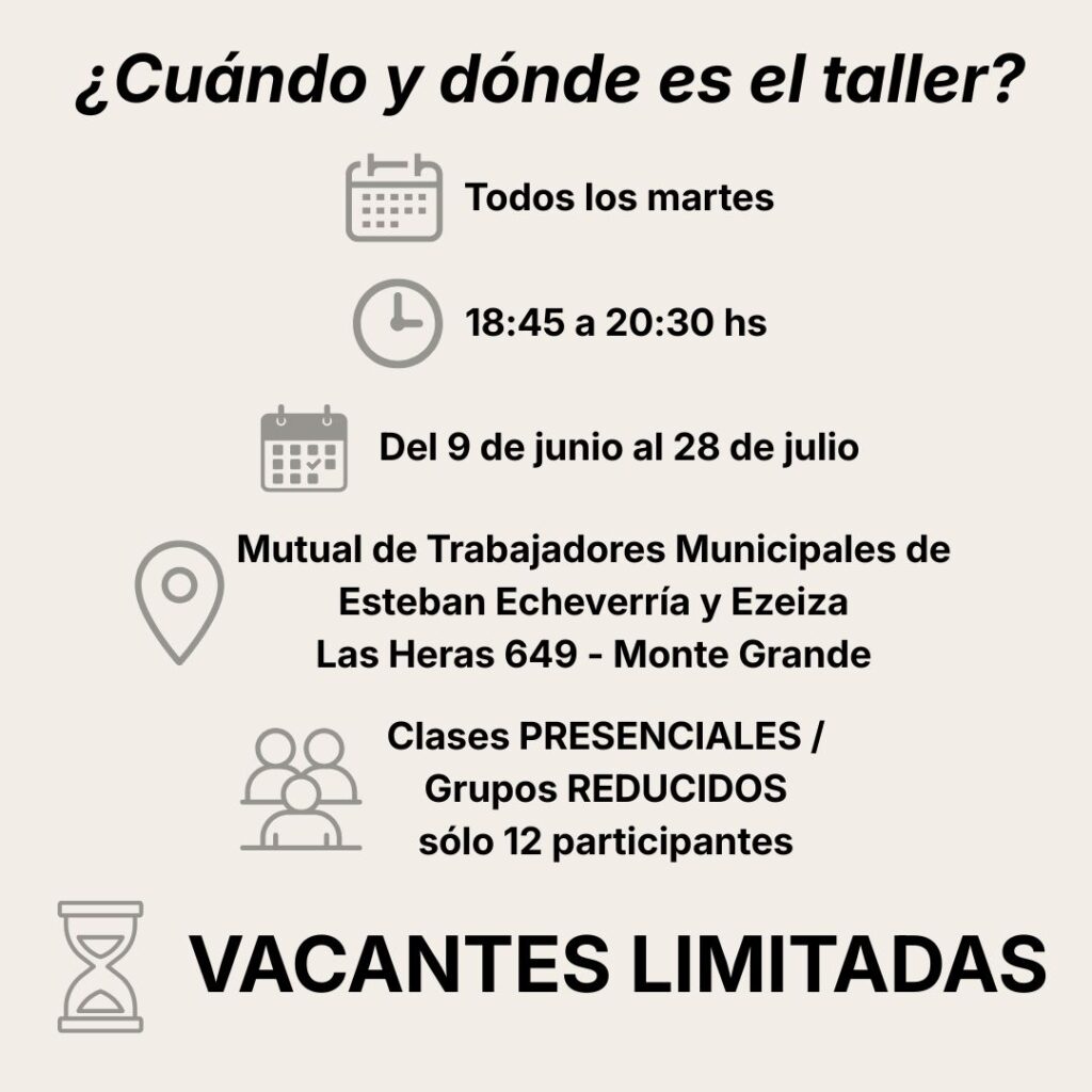 cuando y donde es el taller